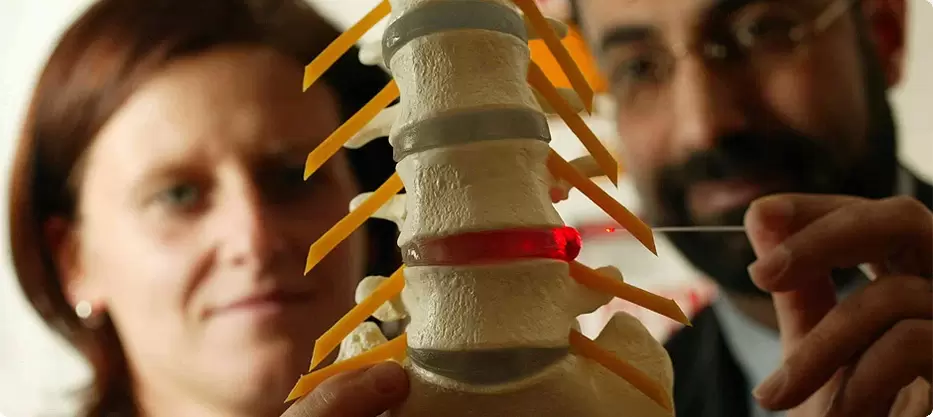 intervertebrálna hernia s osteochondrózou